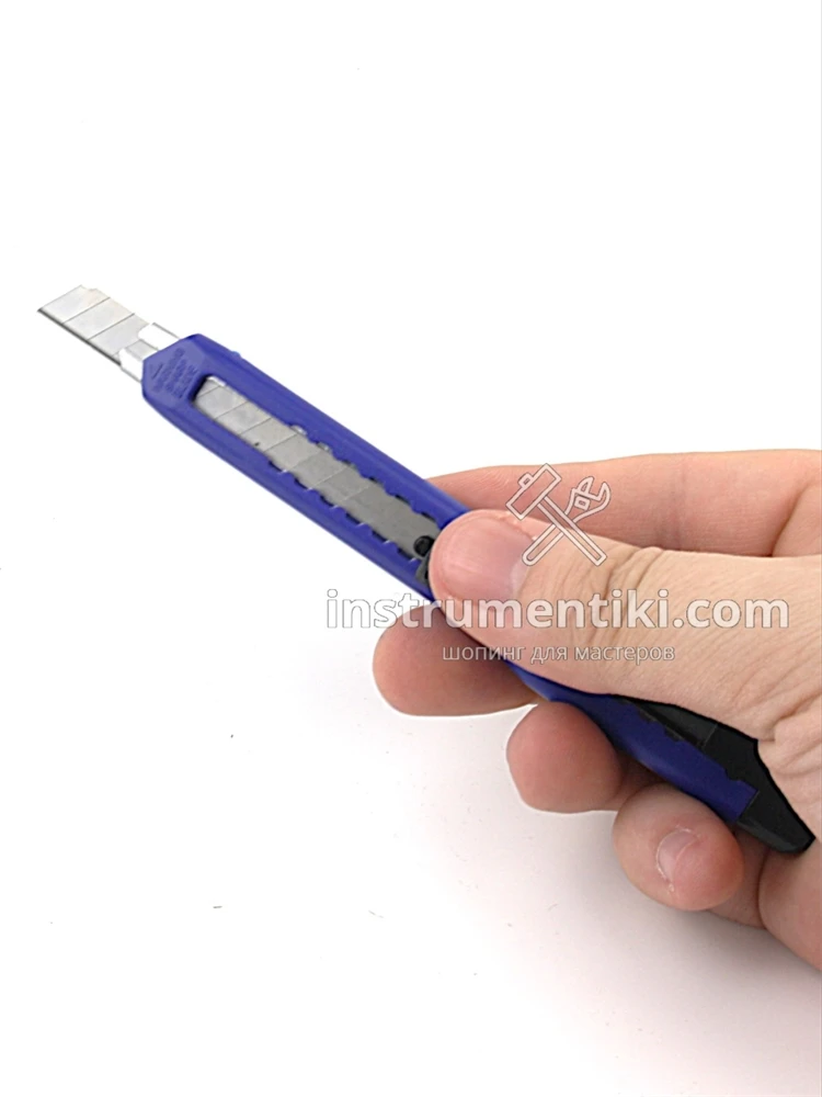 Нож канцелярский мини "Fit" пластик син. 135 мм (10209) DG1002945