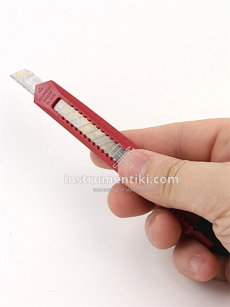 Нож канцелярский мини "Курс" пластик красн. 130 мм (10161) DG1002947