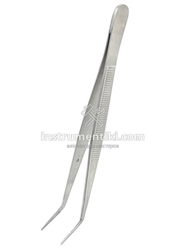 Пинцет глазной 150 мм изогнутый SN1000131